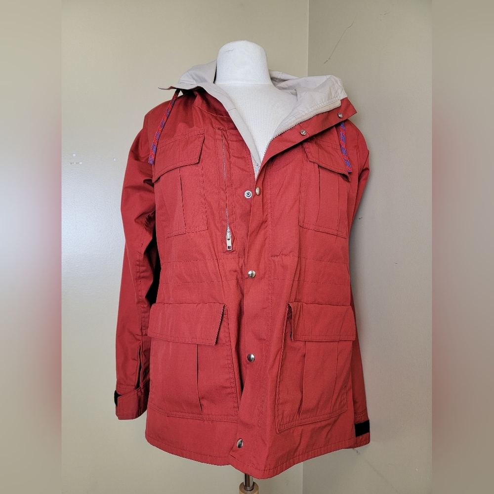 Handmade in the USA by Janet Folden. Vintage XS rain utility jacket coat
